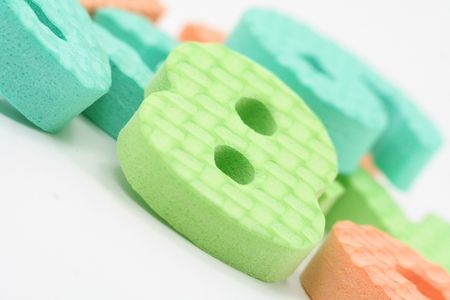 colorful numbers with white background.の写真素材