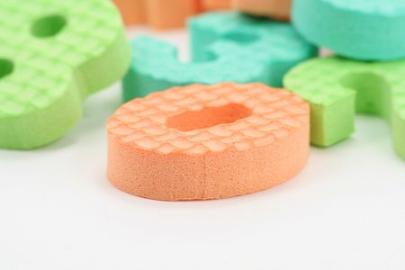 colorful numbers with white background.の写真素材