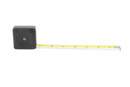 yellow measuring tape isolated with a white background.