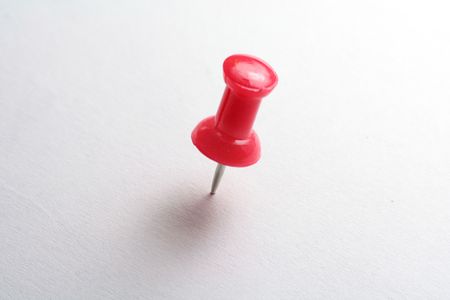 red pushpin close upの写真素材