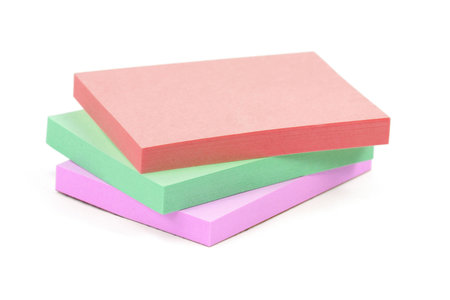 colorful notepaper with white background