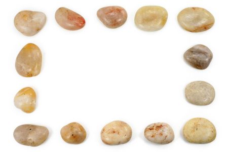square pebbles frame for backgroundの写真素材