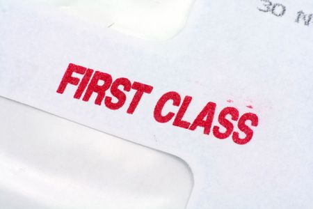 first class mail, business conceptの写真素材