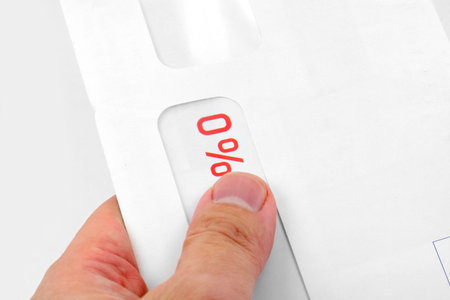 hand and envelope, concept of junk mail