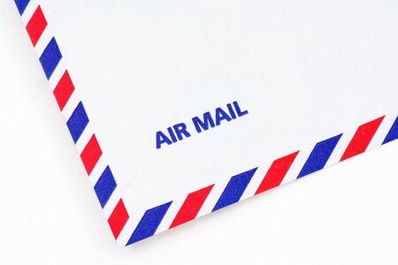 airmail envelope, close upの写真素材