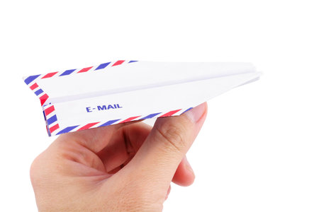 envelope paper airplane, email concept