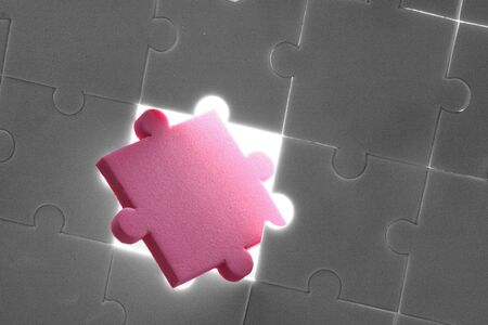 puzzles close up, business concept teamworkの写真素材