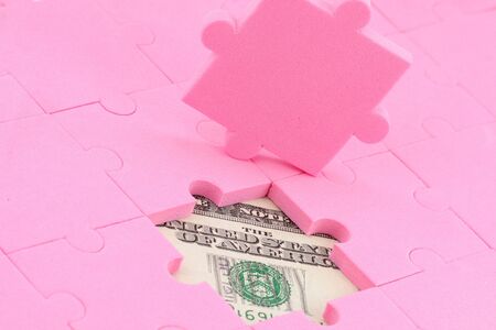 puzzles close up, business concept successの写真素材