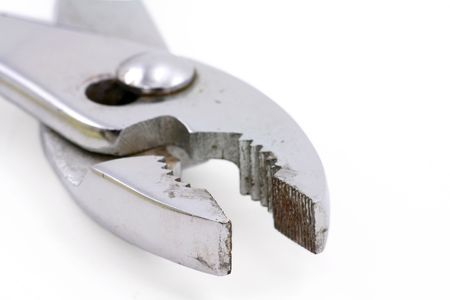 A pair of pliers with white backgroundの写真素材