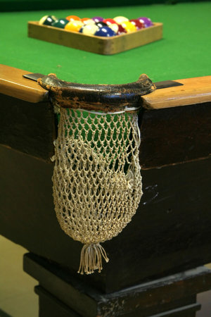 pool balls on green pool table