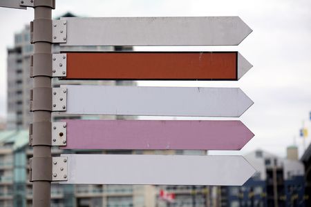 blank road signs close upの写真素材