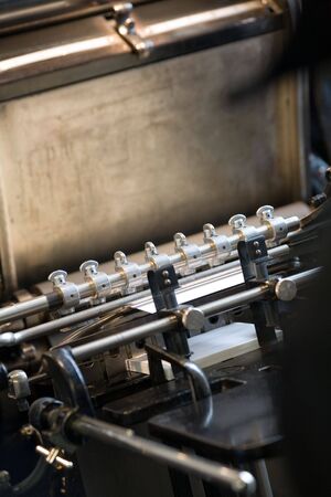 old printing machine close upの写真素材