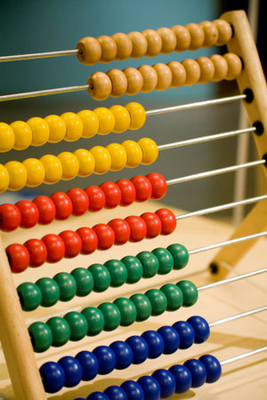 colorful children abacus , education concept