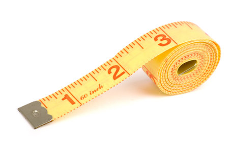 Yellow Tape Measure white background