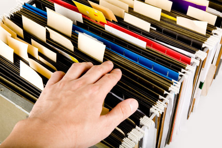 searching a file, business concept