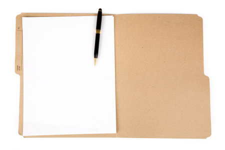 a file folder and pen, business concept