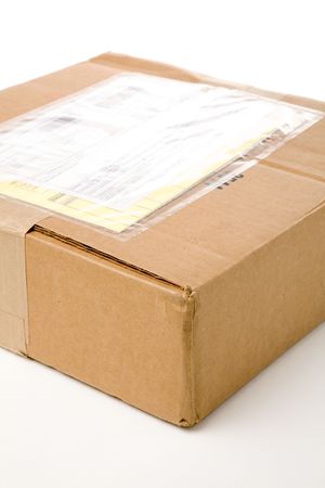 a mail package close up shotの写真素材