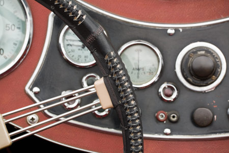 old car Dashboard close up