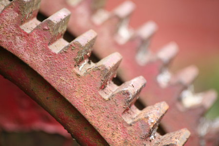 red Gearwheels close up shot