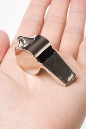 a metal Whistle, sport conceptの写真素材