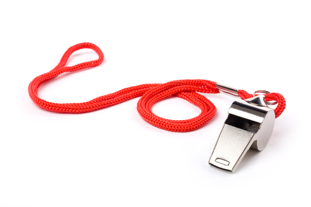 isolated metal Whistle, sport conceptの写真素材