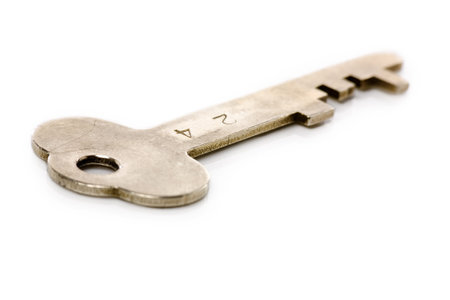 isolated safe box key close up shot