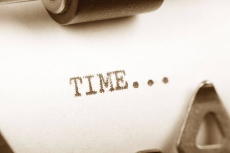 Typewriter close up shot, concept of old timeの写真素材