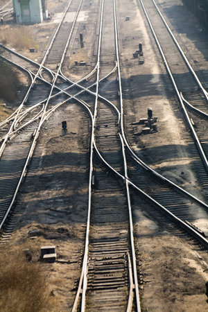  Railroad crossroads the concept of Decisionの写真素材