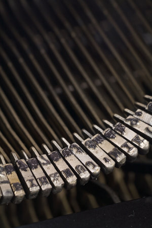typewriter close up for background
