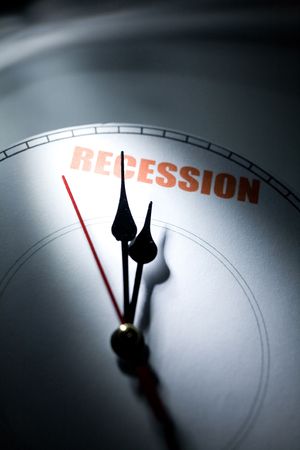 clock face, concept of Economic Recessionの写真素材