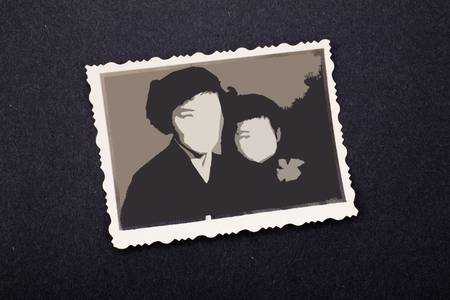 old stained photos, you can use the photo frame and put your photo in.の写真素材