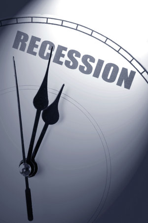 clock face, concept of Economic Recession