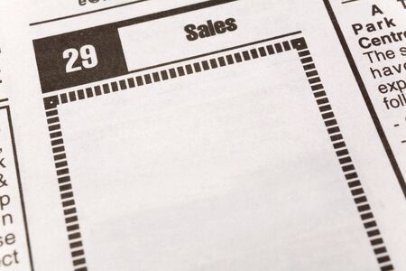 newspaper Sales ad,  Business conceptの写真素材