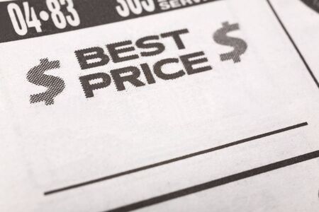 Best Price, newspaper Sales ad,  Business conceptの写真素材