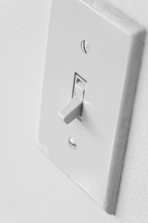 Light Switch close up shot,  Environmental Conservationの写真素材