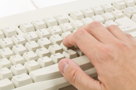 Computer keyboard close up shot