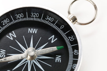 Black compass close up shot