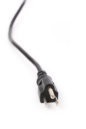 Black Power Cord Plug close up shot