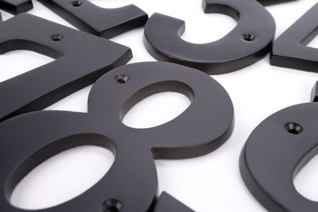 numbers close up shot for backgroundの写真素材