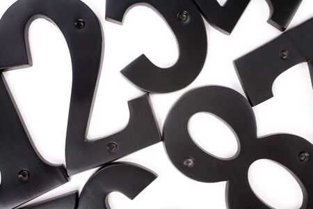 numbers close up shot for backgroundの写真素材