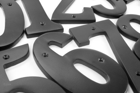 numbers close up shot for backgroundの写真素材