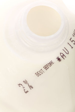 Milk Bottle close up for background