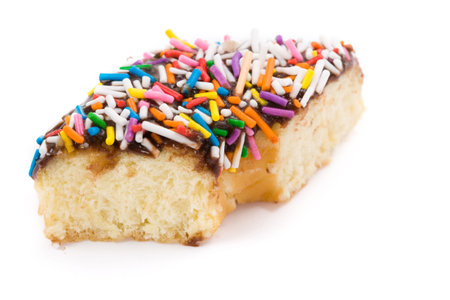 Donut with white background close up shot