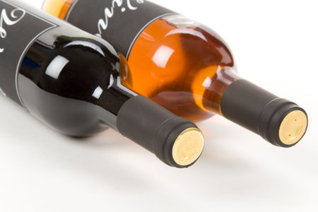 Wine Bottle with white backgroundの写真素材