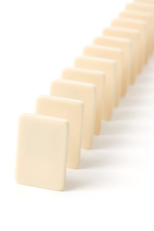 Domino close up, Concept of Cause or Teamworkの写真素材