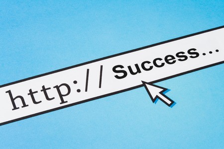 Computer Screen, concept of Online Business Successの写真素材