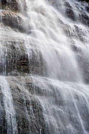 Waterfall  and rock close up shotの写真素材