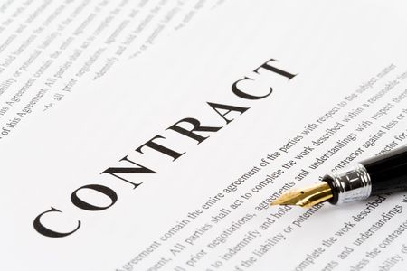 Business Contract and pen close upの写真素材
