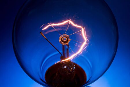Bright Light Bulb close up shotの写真素材