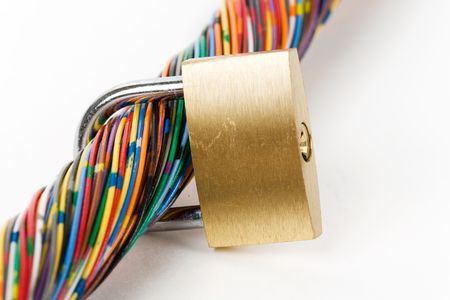 Colorful Cable, Concept of Communication, information securityの写真素材